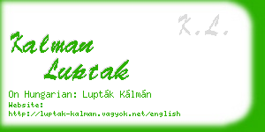 kalman luptak business card