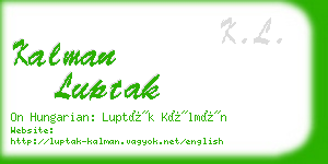 kalman luptak business card